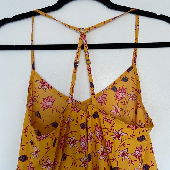 Hollister yellow floral tank top - Picture 3 of 5